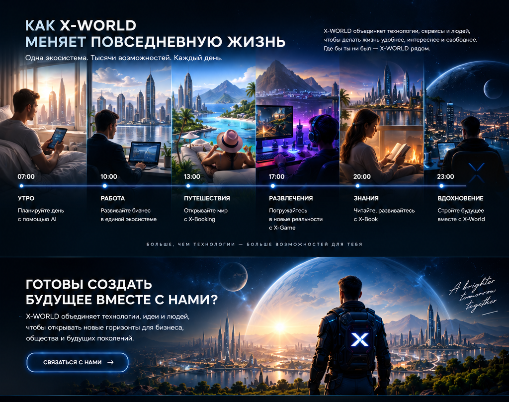 Утро в экосистеме X-WORLD